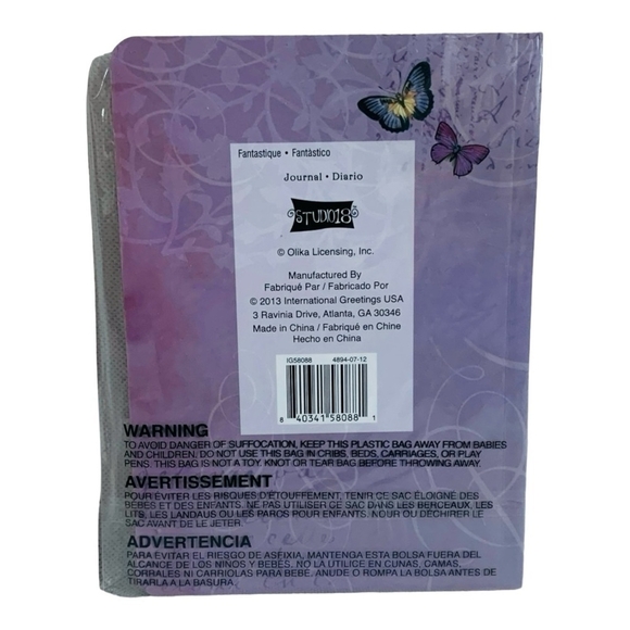 Studio18 Fantastique Print Journal Diary Hardback Cover Memories Book Notepad - Picture 3 of 3